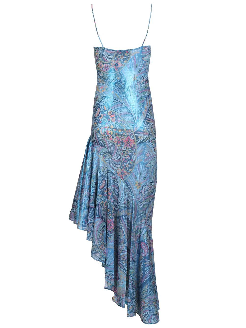 Etro Asymmetrical Dress With Ruffles And Paisley Print Abiti - Blu | edc8e5c984135c1d480ee9afb0c27e454507dd25