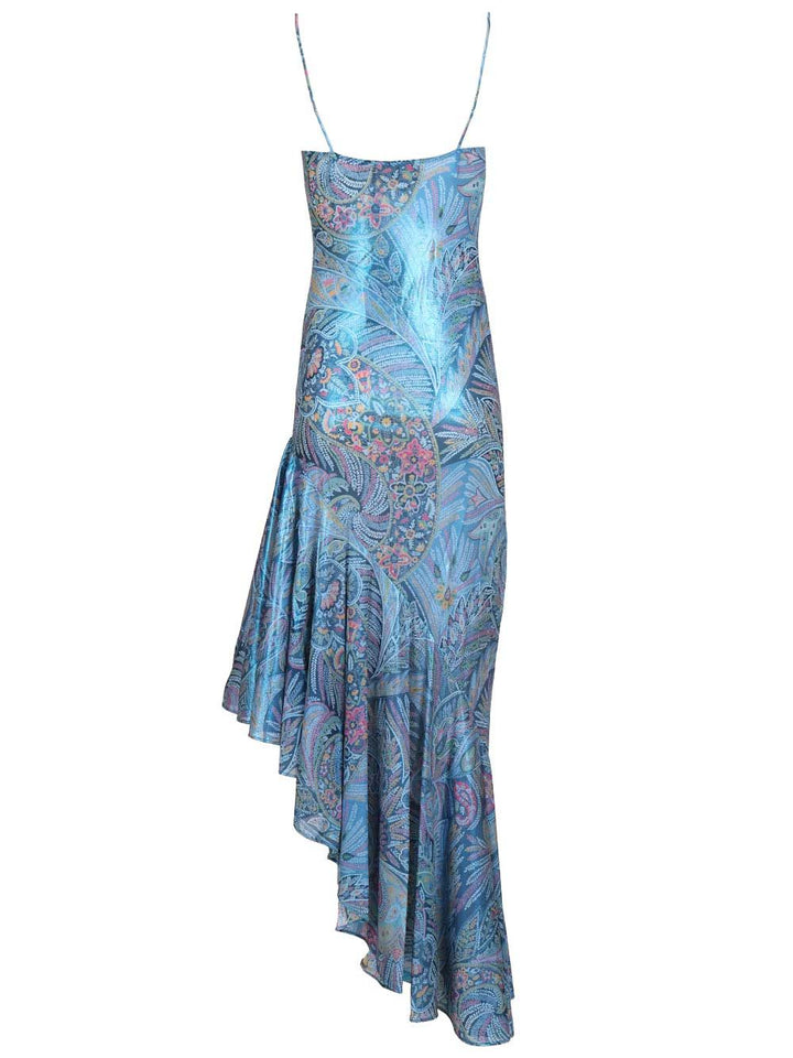 Etro Asymmetrical Dress With Ruffles And Paisley Print Abiti - Blu | edc8e5c984135c1d480ee9afb0c27e454507dd25