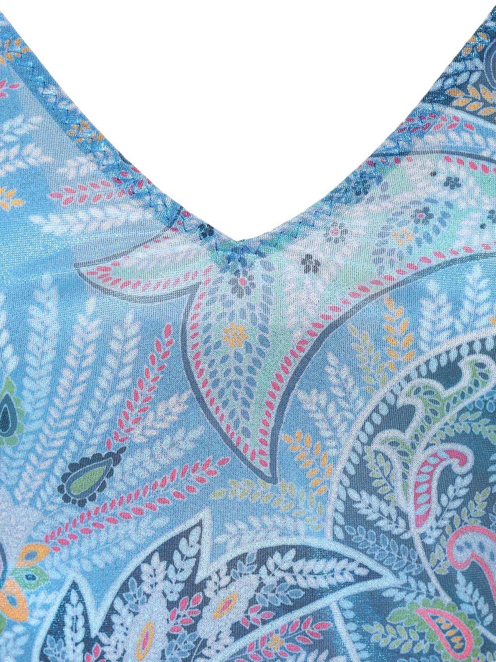 Etro Asymmetrical Dress With Ruffles And Paisley Print Abiti - Blu | e9d8f18ac3e300d7254715ff5e3c2658a99a8653