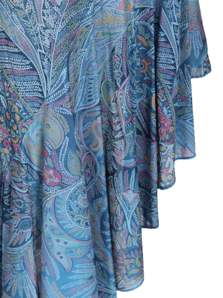 Etro Asymmetrical Dress With Ruffles And Paisley Print Abiti - Blu | d88f7193c14d8392a5a17855cc600388727f3f88
