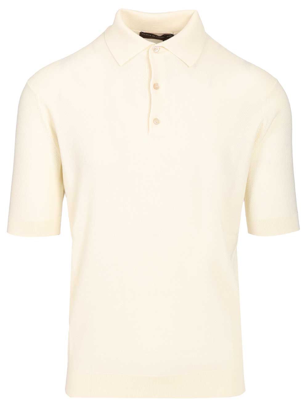 Filippo De Laurentiis Pique Polo shirt - Bianco | b3e04ae6192a9f5bc0836fab2d84724530dfad17