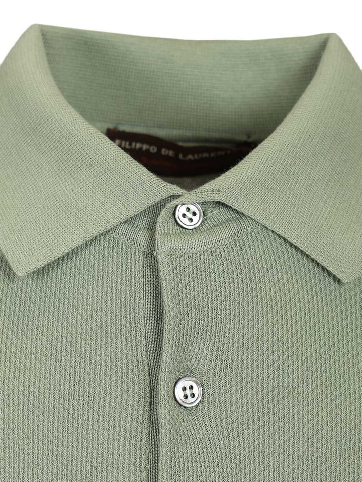Filippo De Laurentiis Pique Polo shirt - Verde | 751bdaf93f6b8afc297db04a3134542aec9d41b3