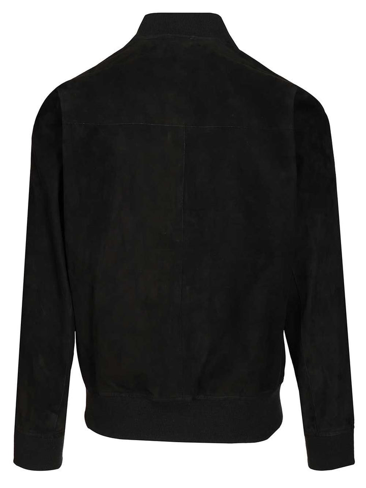 Blusotto Elthon Suede Bomber Jacket Giacche - Nero | 636e903a8f258f6304feac2fe5ed9b6f4e6a9741