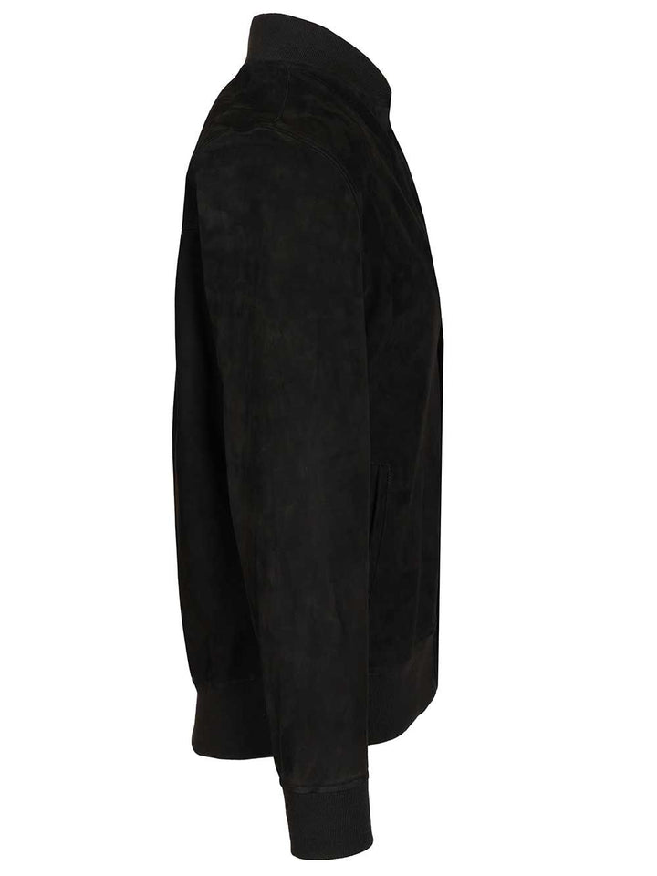Blusotto Elthon Suede Bomber Jacket Giacche - Nero | 52d90b38cec92aae57333331a71e8d24cf1a1e9d