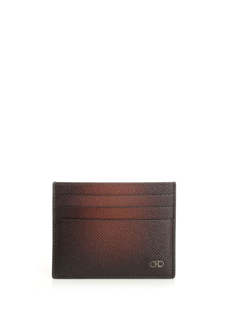 Ferragamo Gancini Credit Card Holder Wallets - Marrone | b409d60d33a6e8bc118566964d9ac1463f71f0de