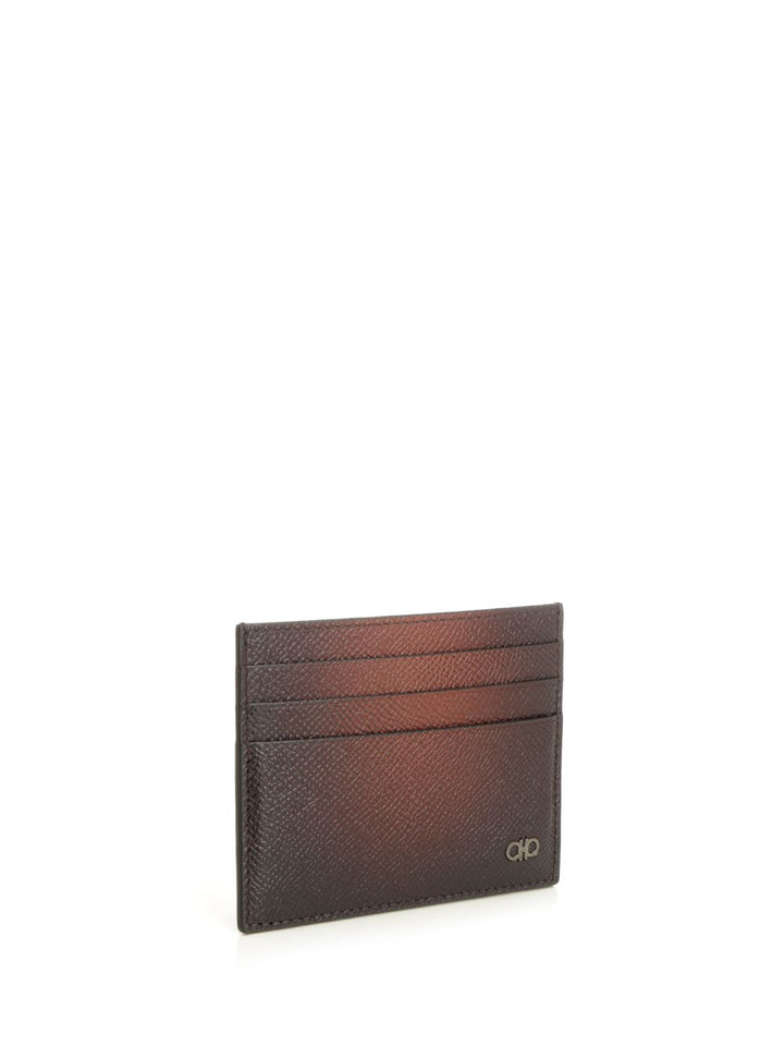 Ferragamo Gancini Credit Card Holder Wallets - Marrone | c43e64d80c53ac8e3aed2948af7bd3e160c30b8c