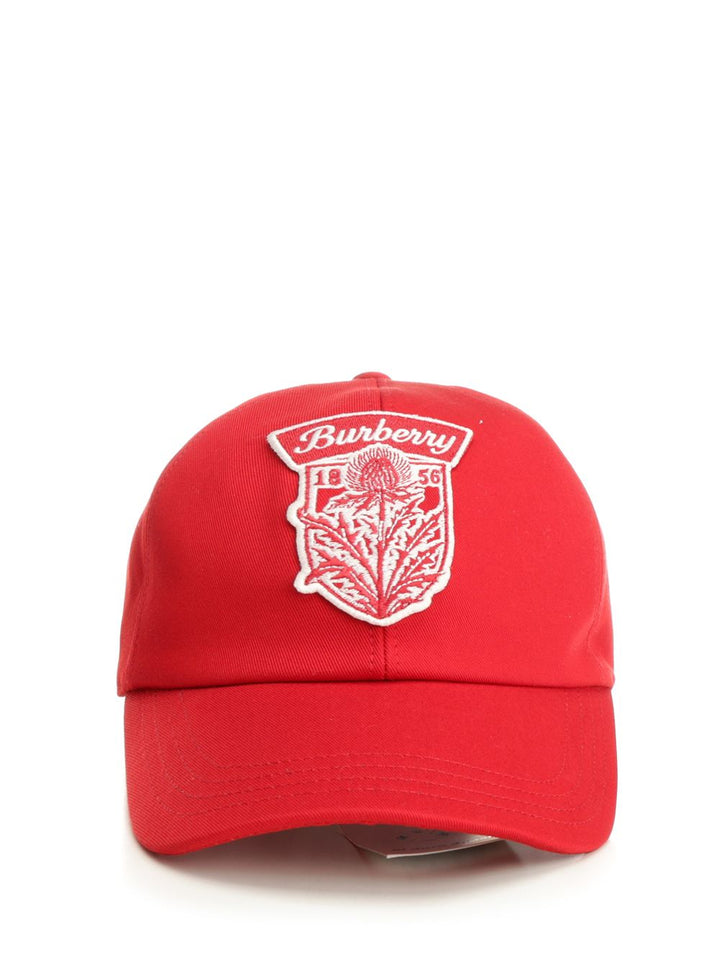 Burberry Mh Thstl Emb Cap Alt Cappelli - Rosso | 43143bb0017dd5164737d9461422e13c953a7d7f