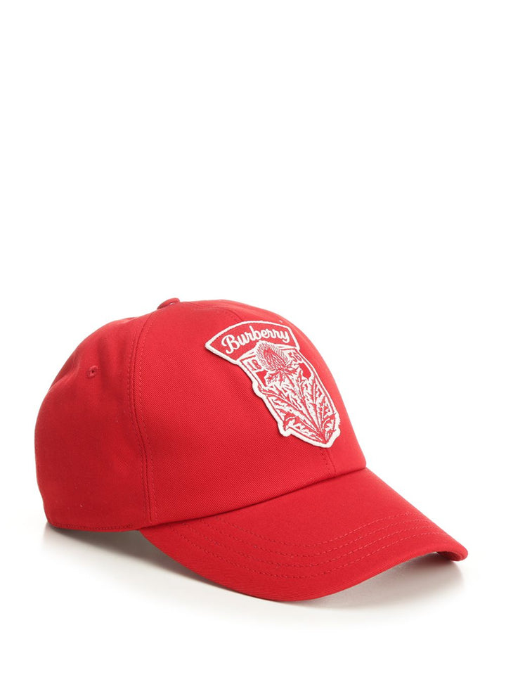 Burberry Mh Thstl Emb Cap Alt Cappelli - Rosso | 46bacd7f007f25c9c76d3125db90bb96a283019c