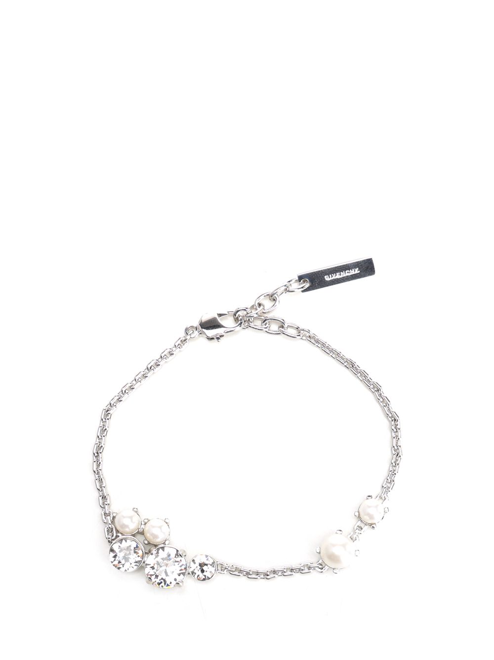 Givenchy Bracelet With Crystals And Pearls Bijoux Gioielli - Silver | 73fa0e7f03c0d5bac8487bfcf692d235484fa9d9