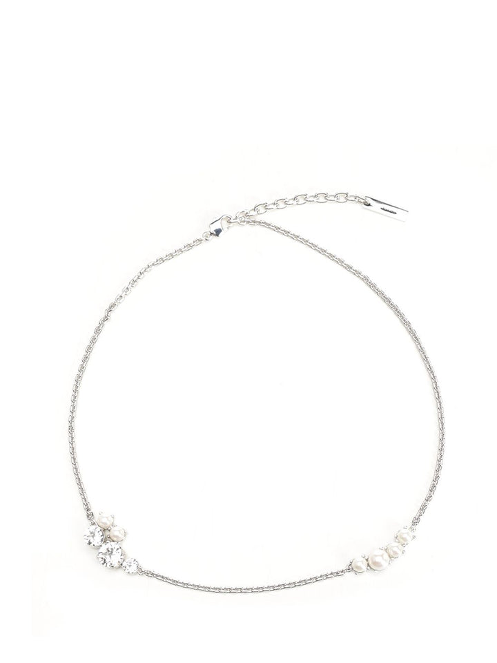Givenchy Crystal Pearl Mixed Silvery S Necklace Gioielli - Silver | a940a8882b1d481348322b32cdfde83595931a0d