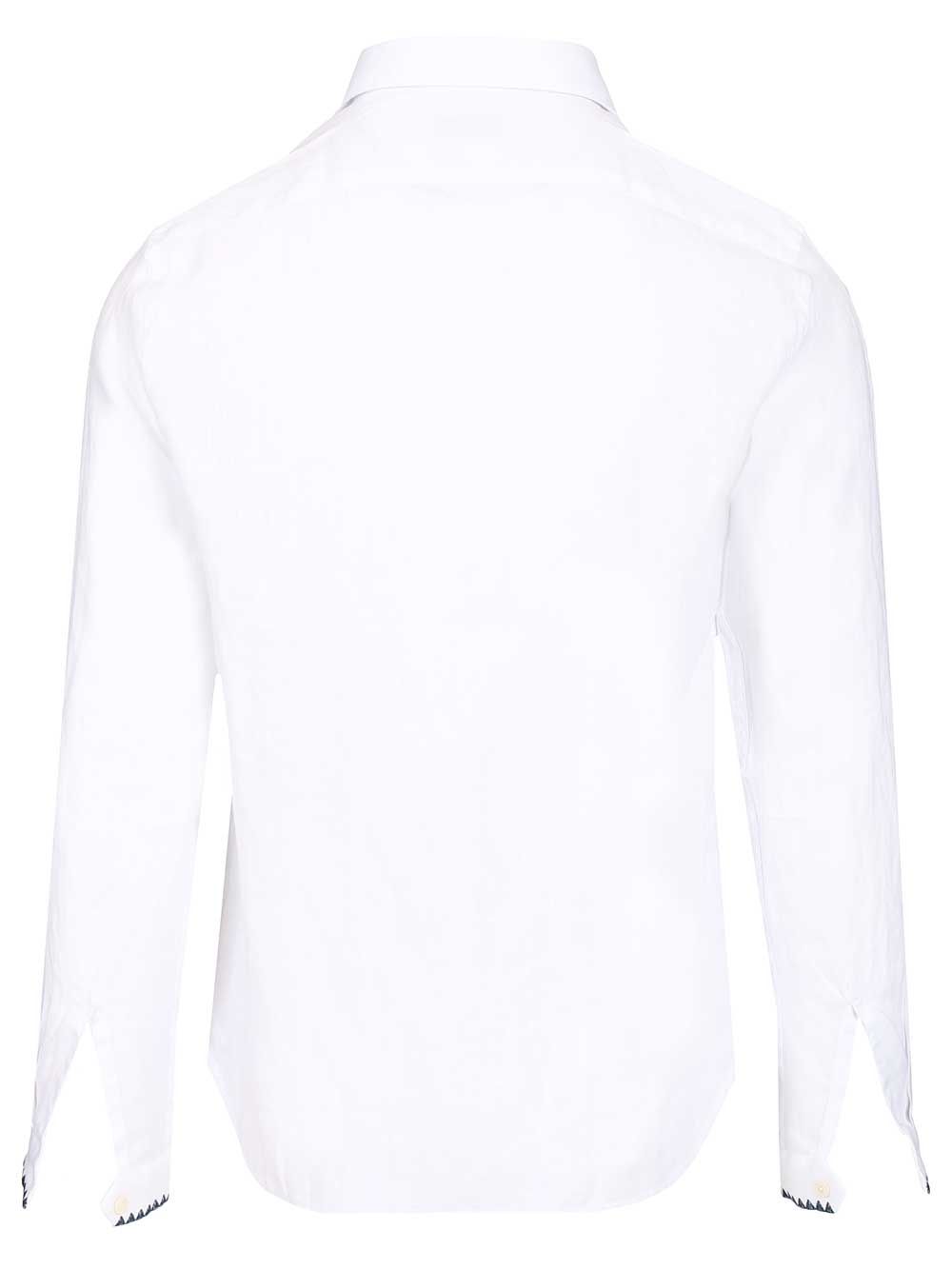 Al Duca D'Aosta Camicia  Ricamo 100 Cotone Shirts - Bianco | 91036a9b79f26102ceabd78035c94f7b63666285