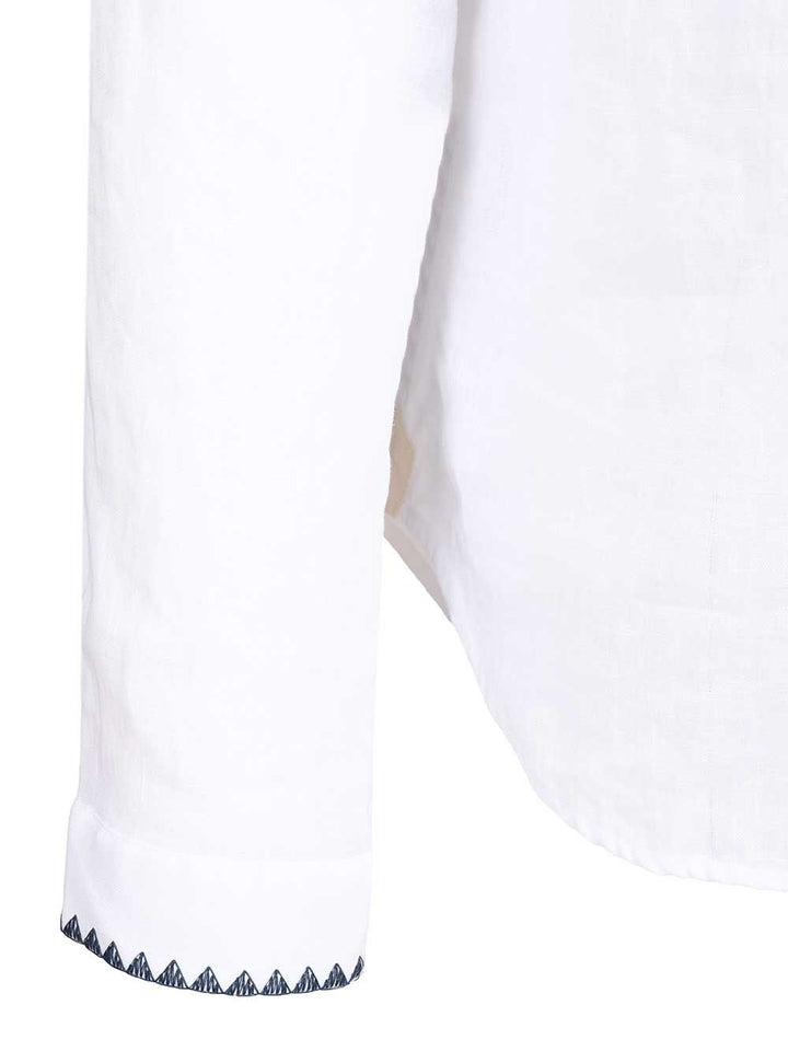 Al Duca D'Aosta Camicia  Ricamo 100 Cotone Shirts - Bianco | f928a4b9c40c689319c8344b03b7b3276f9dee67