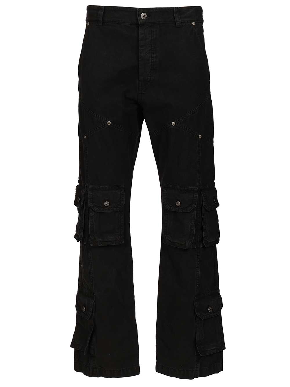 Off-White Multipocket Cargo Jeans Trousers - Nero | 1d4701fbd60e2773a86a09a64f45fd7bb1158c3a