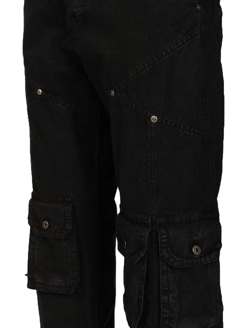 Off-White Multipocket Cargo Jeans Trousers - Nero | e9523fce9f673063809681651bf3659472dd020a