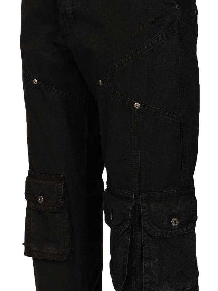 Off-White Multipocket Cargo Jeans Trousers - Nero | e9523fce9f673063809681651bf3659472dd020a