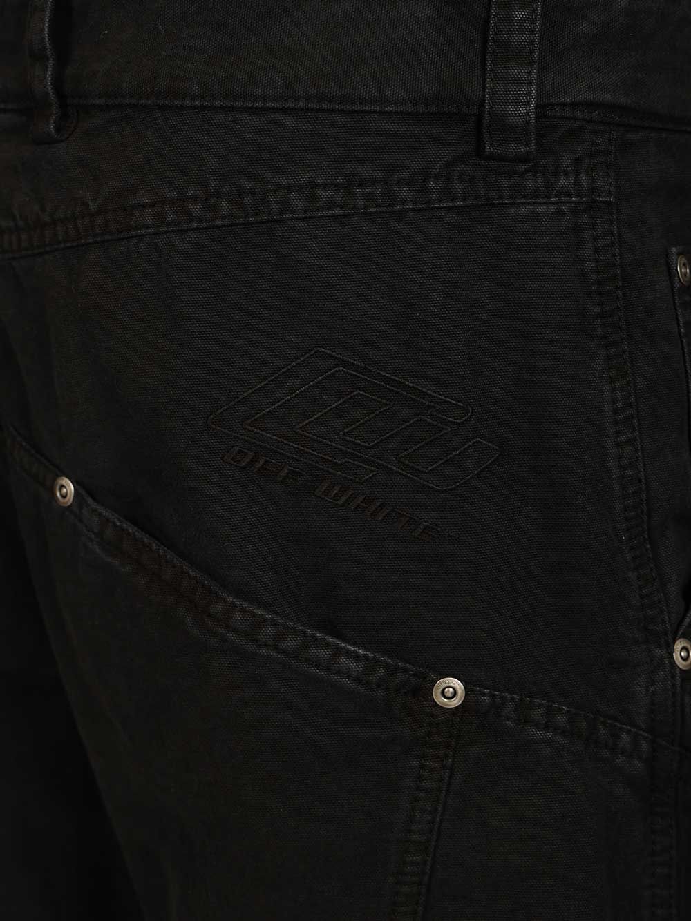 Off-White Multipocket Cargo Jeans Trousers - Nero | c1148e5c96b38e8bfede3eacdd829004afb4394d