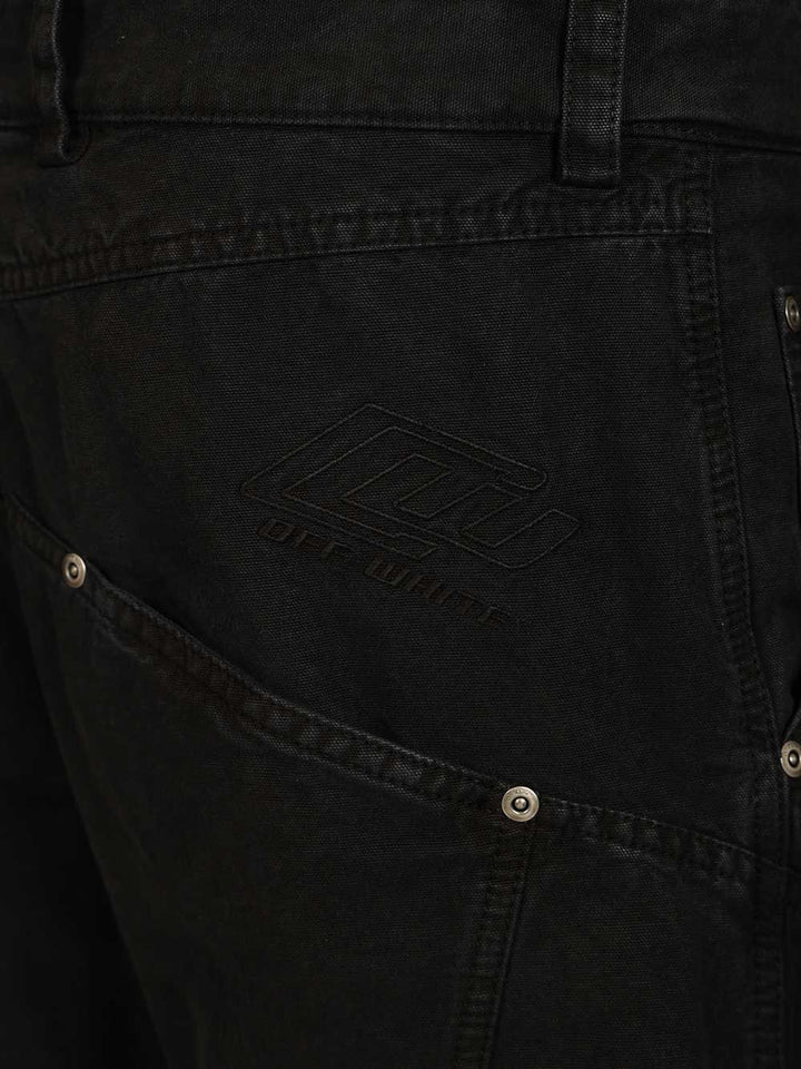 Off-White Multipocket Cargo Jeans Trousers - Nero | c1148e5c96b38e8bfede3eacdd829004afb4394d