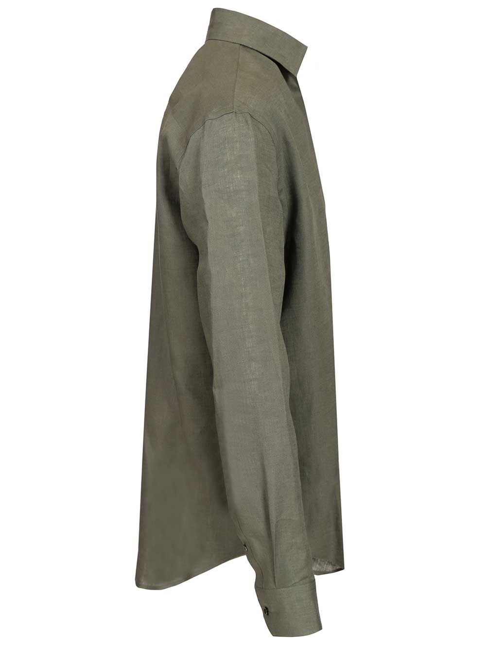 Giorgio Armani Classic Linen Shirt Shirts - Verde | bf5f8199cae46b41a58a94b79f3264ef918fcd04