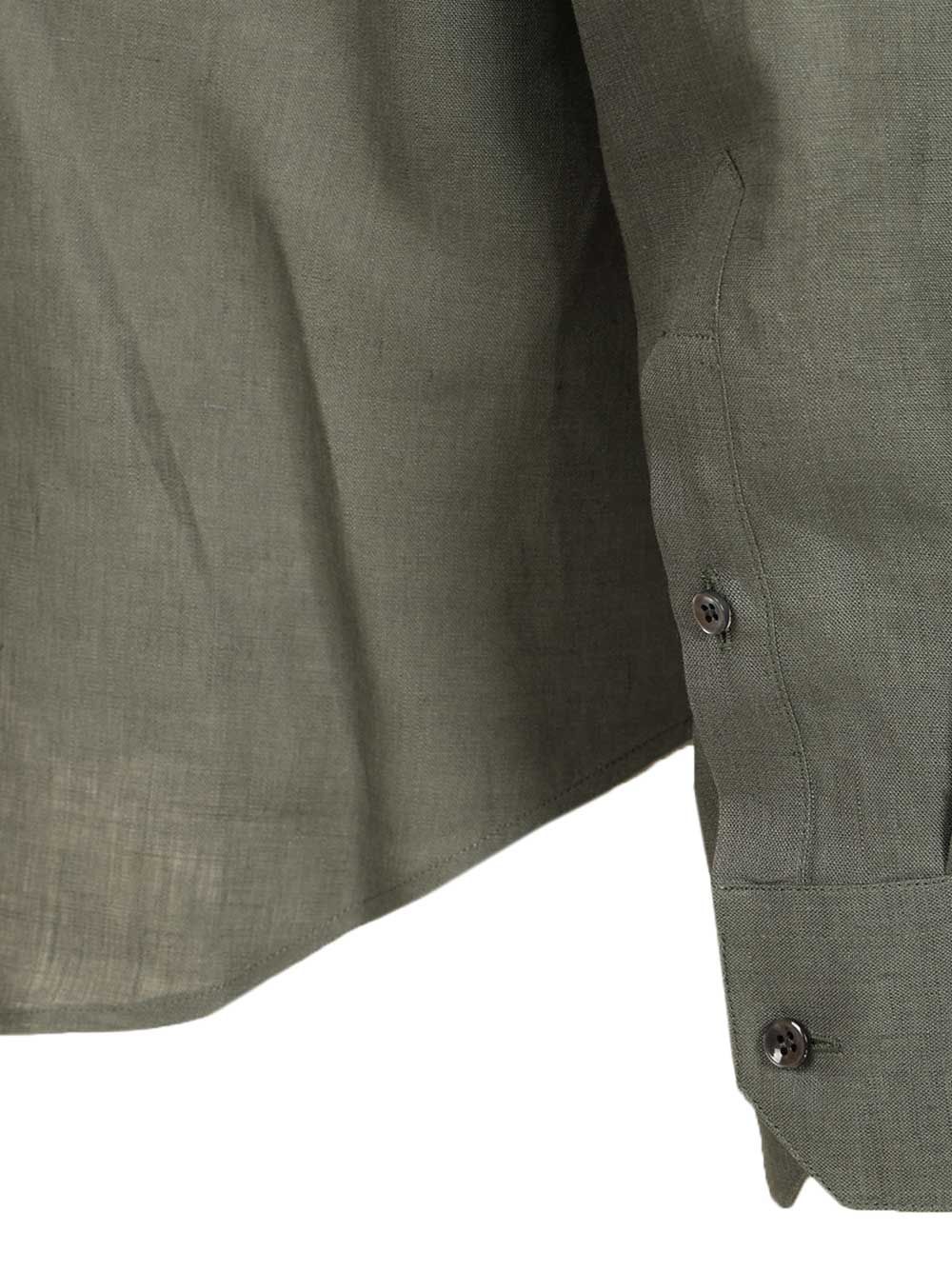 Giorgio Armani Classic Linen Shirt Shirts - Verde | 0ec7378c52aefa8d5bb62fde5c8ed3afaa1395c1