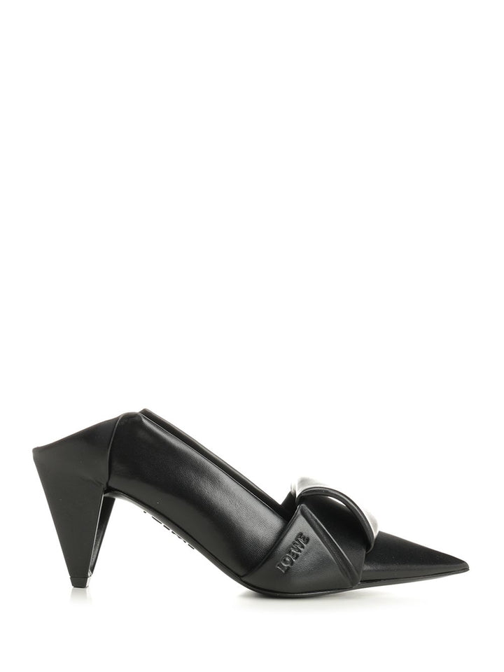 Loewe Origami Flap Back Pump 70 Decollete - Nero | ad3074dbe0519924bb08a3718df31ee3c25fea7b