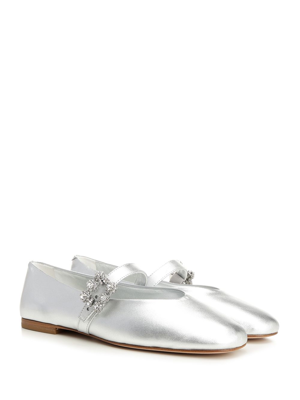Roger Vivier Efflorescence Leather Strap Ballet Flats Scarpe basse - Silver | 0c3e3de7971e5923a23b9170b3b1a524e7c0412d