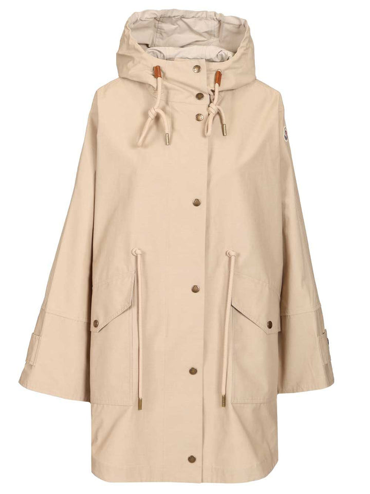 Moncler Brunnera Long Parka Coats - Beige | ad89d9cc0903286728b18ae889175f1f4ab637f9