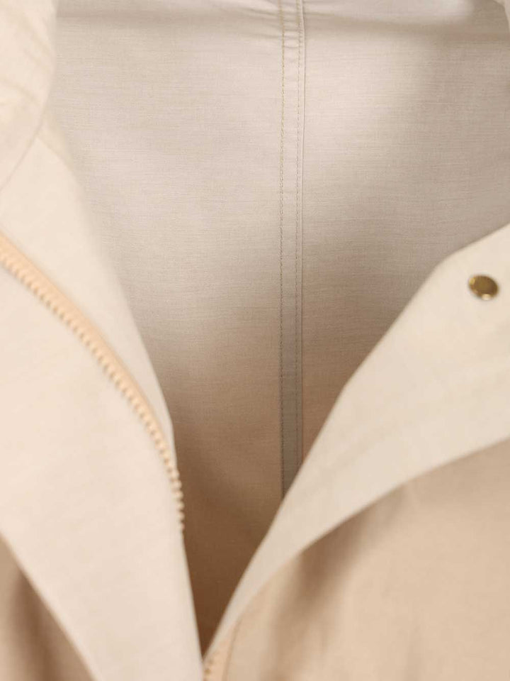 Moncler Brunnera Long Parka Coats - Beige | c1e4941f49319b1700cc7830d7336e5e56d6b897