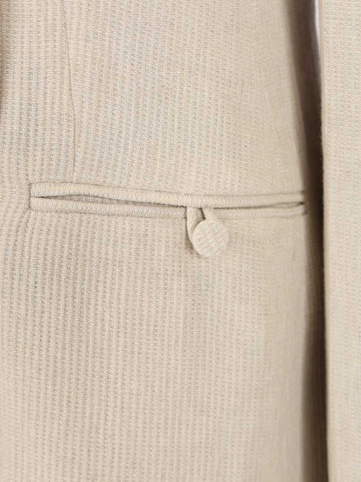 Emporio Armani Linen Blend Blazer Giacche - Beige | e4dd035aed86258ad06e1e509839d1bc3d511fc9