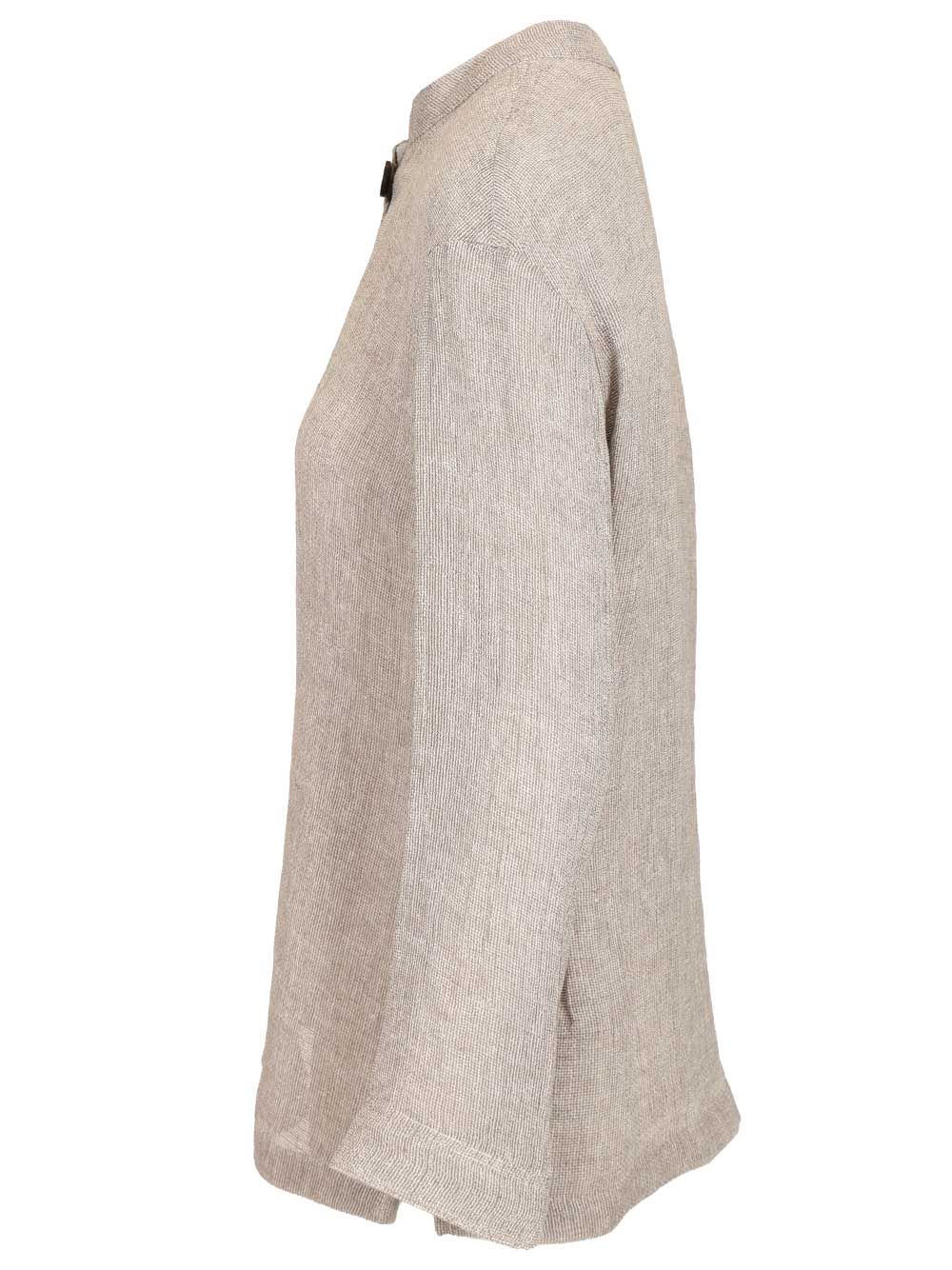 Emporio Armani Linen Gauze Shirt Jacket Giacche - Grey | b41180713f8800375c936b981f05b6a6d2663170