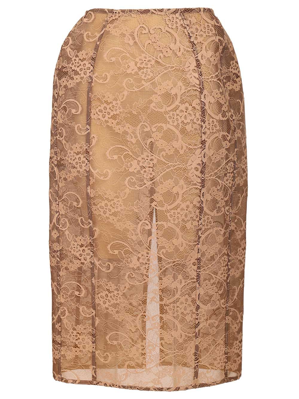 Acne Studios Lace Midi Skirt Gonne - Rose | 9605a6fc96e29fcbbc7be3f323cf8ec766591551