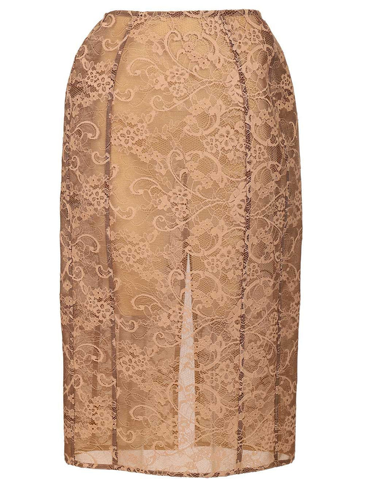 Acne Studios Lace Midi Skirt Gonne - Rose | 9605a6fc96e29fcbbc7be3f323cf8ec766591551