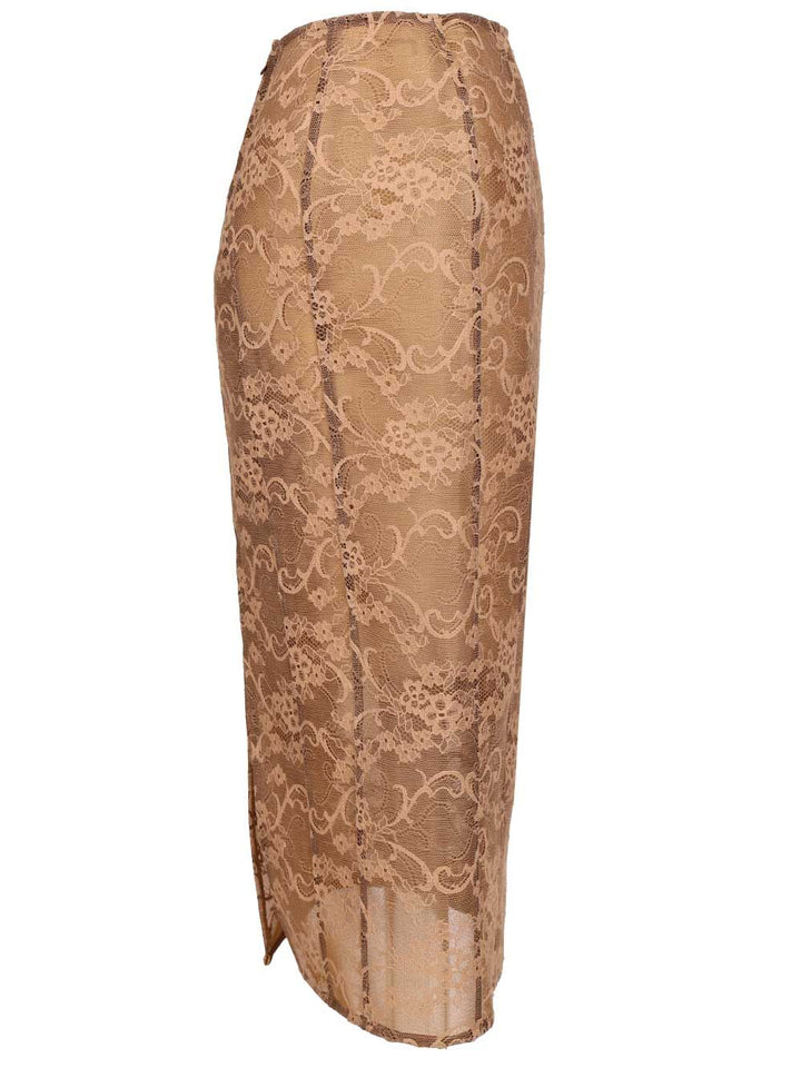 Acne Studios Lace Midi Skirt Gonne - Rose | c5556835e6b812ca109dbc546f0c5ec326153bc5