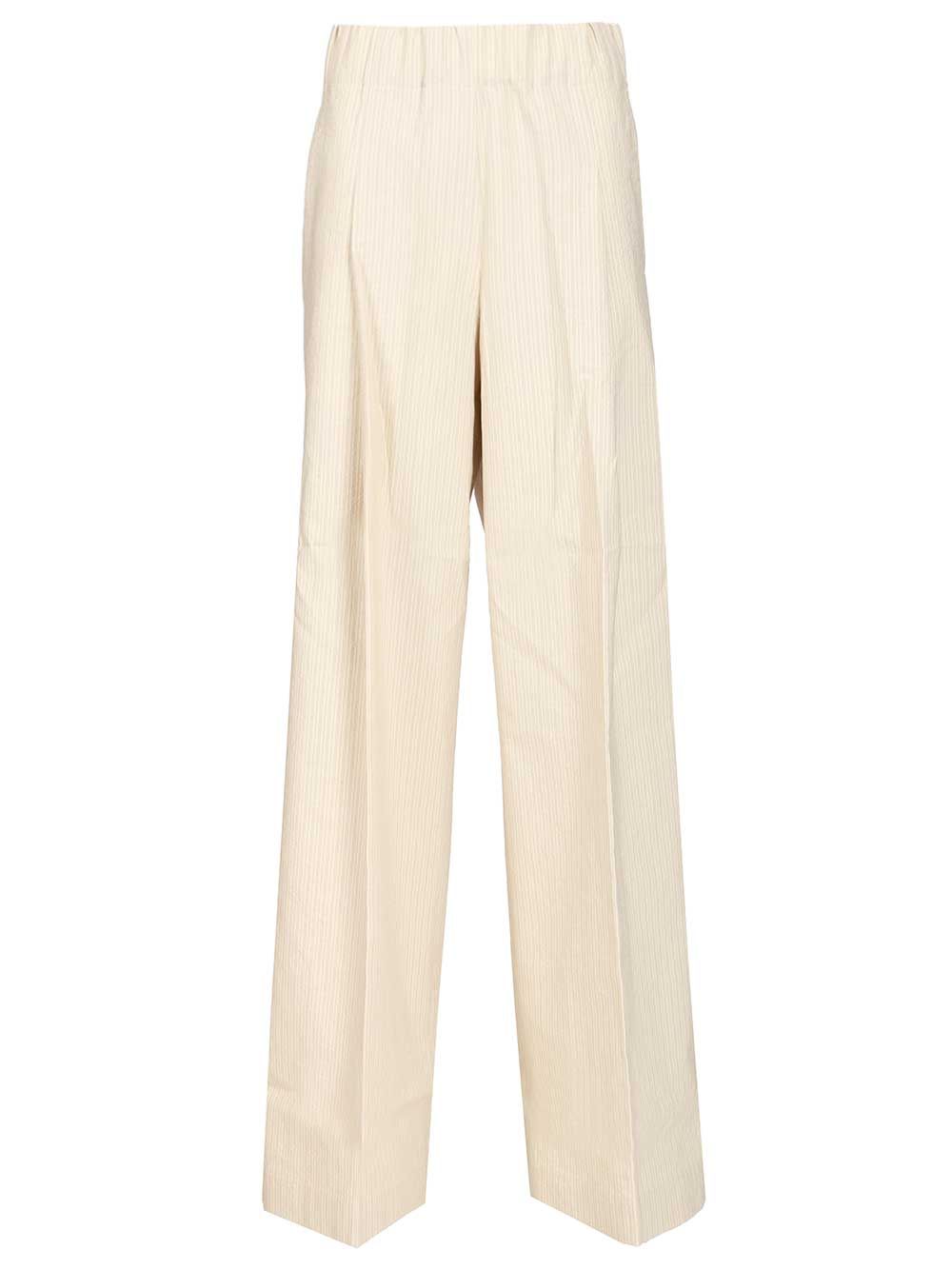 Dries Van Noten Striped Trousers - Bianco | 43c3d195468c39de63677e5c7eddb83575c7a7d6