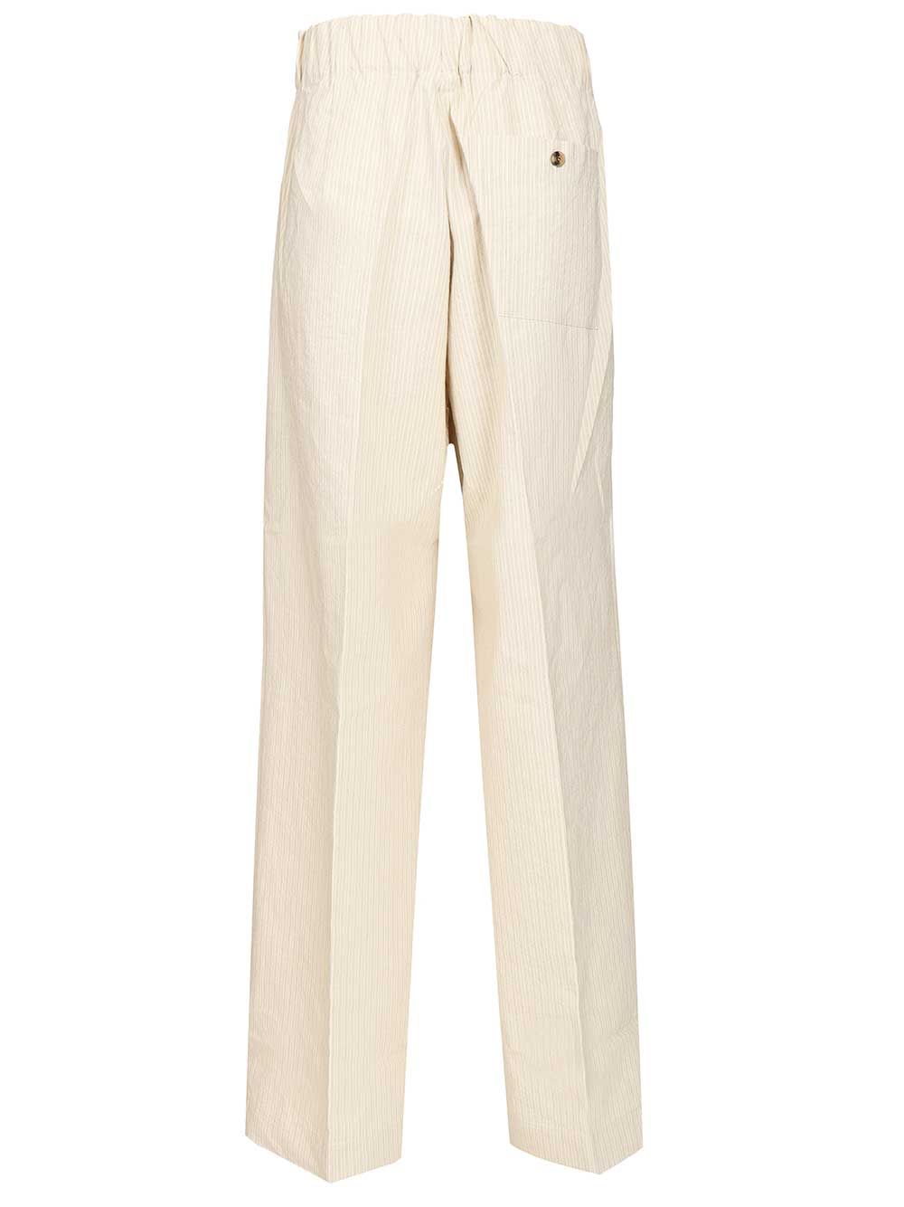 Dries Van Noten Striped Trousers - Bianco | 9c3bdbeddc57a74db77fe41a03e5df3f5dc70858