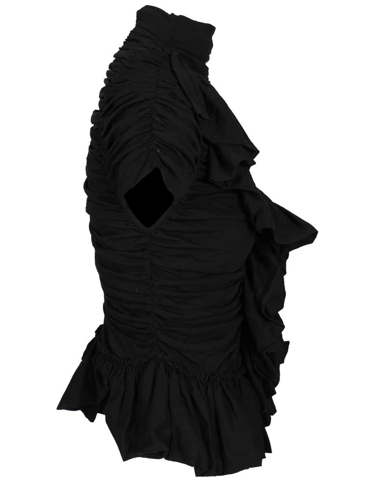 Dries Van Noten Top Huichi In Jersey Top - Nero | 76bb43bb673cce2dddd71c3b53f783d04a5d3543