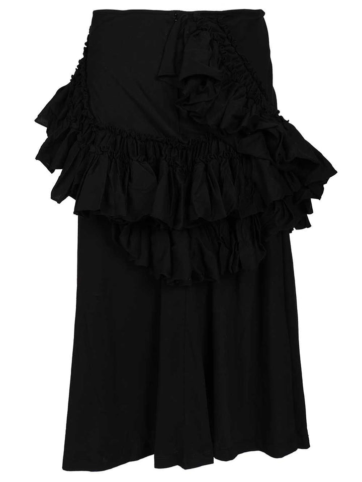 Dries Van Noten Humairah Ruffle Skirt Gonne - Nero | 83e2229c85ec2cfbd773f64a23345c109e899a77