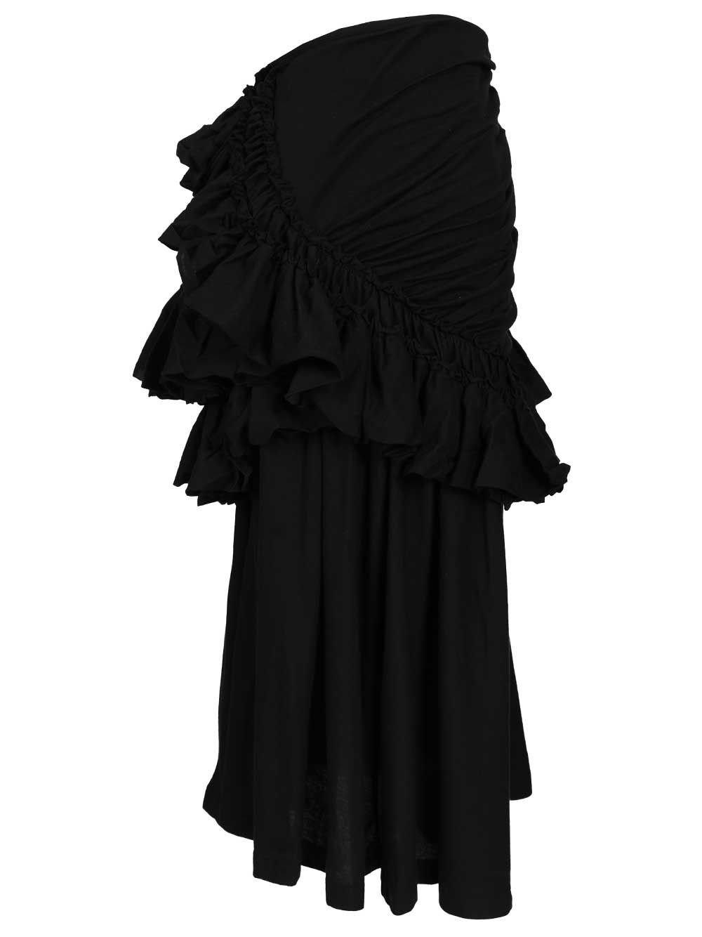 Dries Van Noten Humairah Ruffle Skirt Gonne - Nero | be2894509c6895be1051bf5e7f8ff8eb888dee3a