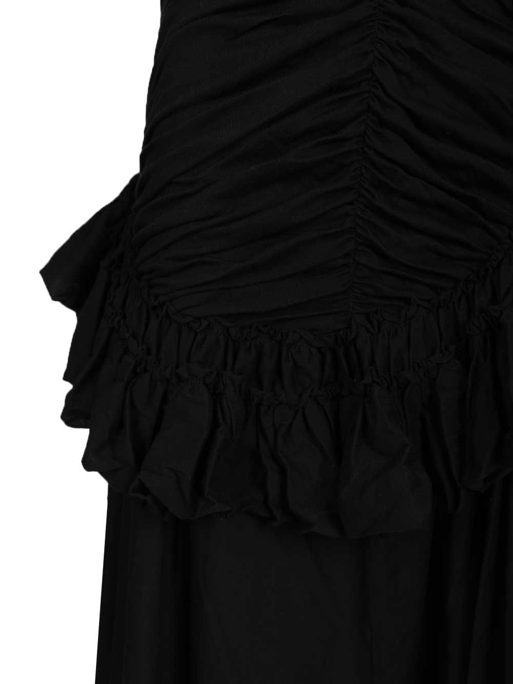 Dries Van Noten Humairah Ruffle Skirt Gonne - Nero | e9fc5075e2e2087dcd5b91304180cadc840046de