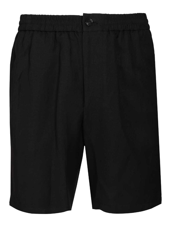 Ami Shorts With Elasticated Waist Trousers - Nero | 9f8543d24be1c8ecbbe941939bab34fd85c324df