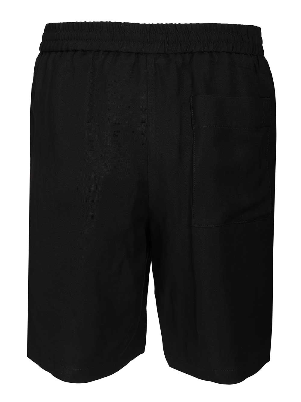 Ami Shorts With Elasticated Waist Trousers - Nero | 6bb5aab818435969b7d5c8c2a7f557142374b463
