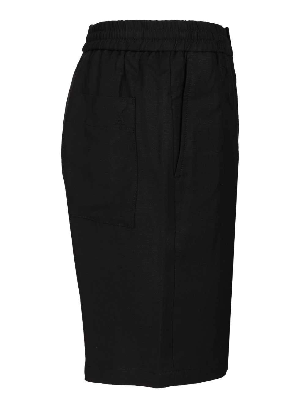 Ami Shorts With Elasticated Waist Trousers - Nero | f36590062a07e06d8f88a7052793dbd18f4c77f5