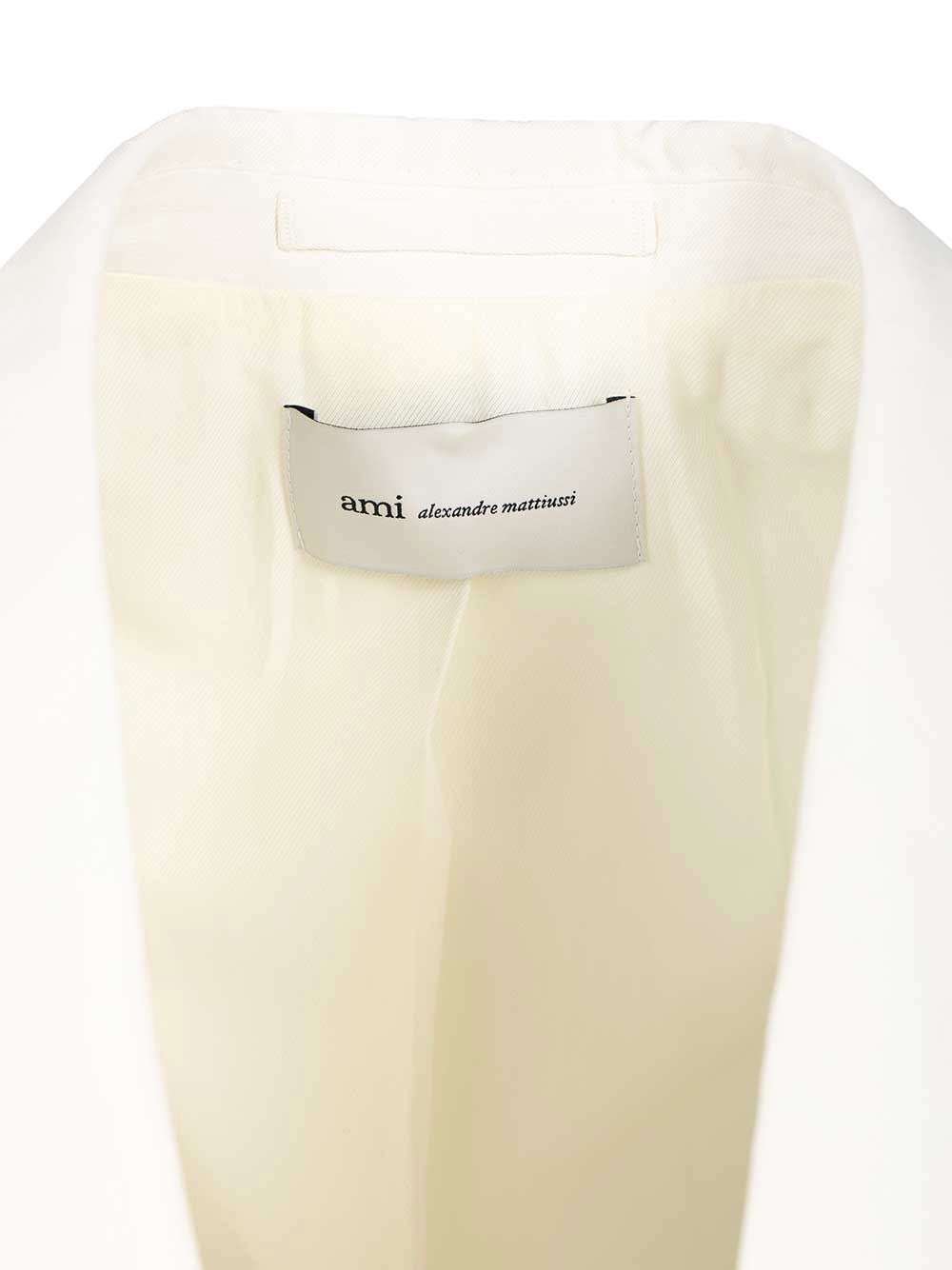 Ami Single-Breasted Jacket Giacche - Bianco | 366a32680064296bf6af4e20381bafb8d87bd857