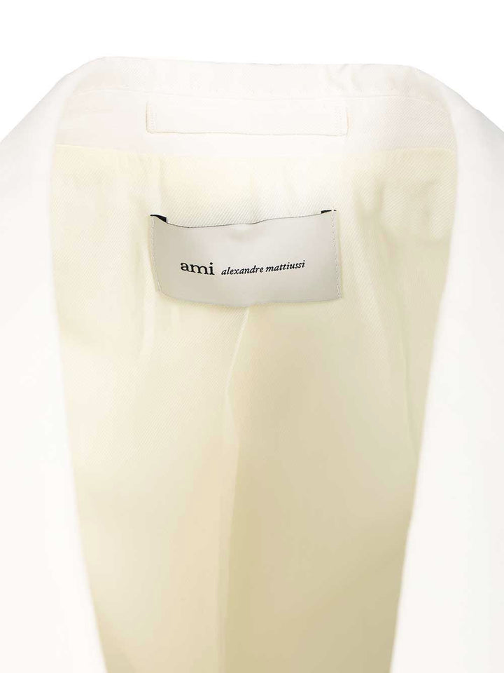 Ami Single-Breasted Jacket Giacche - Bianco | 366a32680064296bf6af4e20381bafb8d87bd857