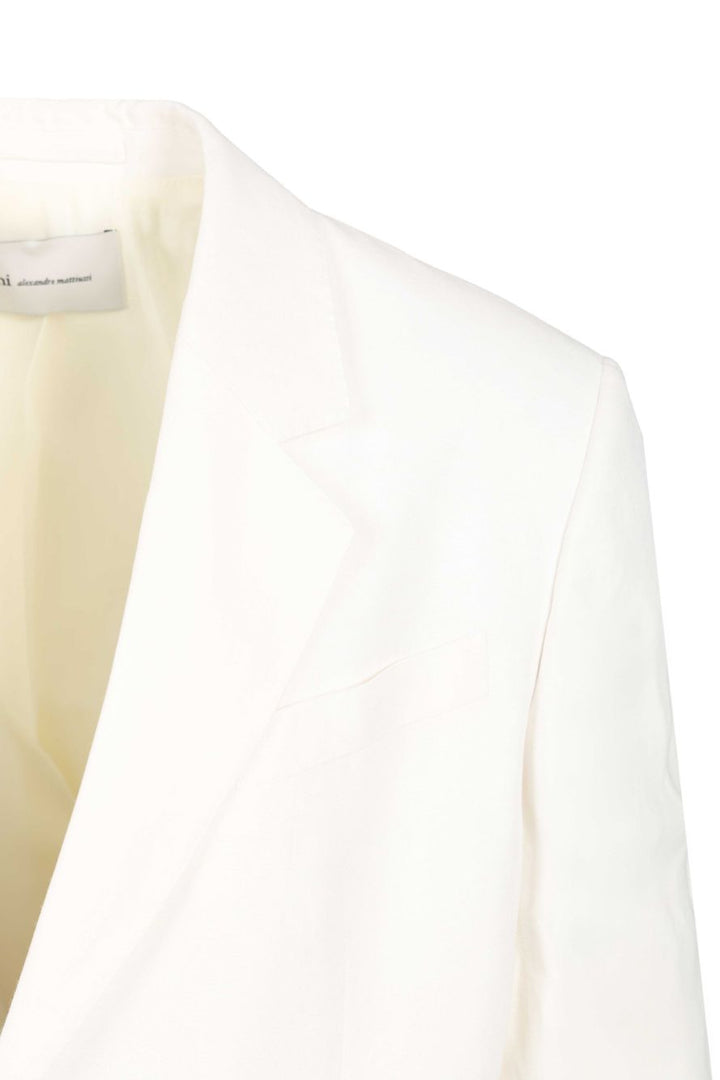 Ami Single-Breasted Jacket Giacche - Bianco | 483dce417103f4f58c9b5d61469bbbcc2983ce4c