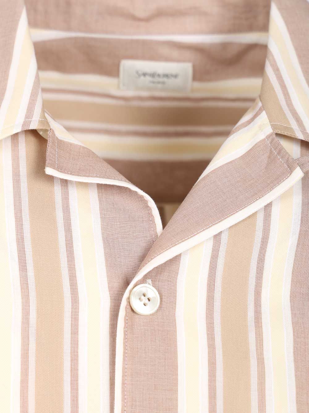 Saint Laurent Striped Cotton Shirt Shirts - Multicolor | 723fbe9630d6d46f70c964330176a94d8d422d46