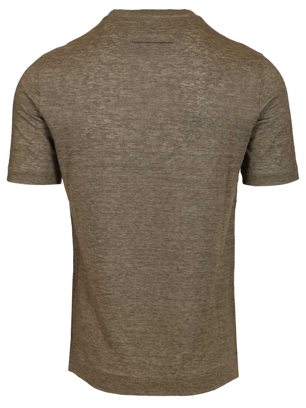 Ermenegildo Zegna Linen . T-Shirt - Verde | 22f458be8be6bceba486ec5aee25e4c0dc6a86e6
