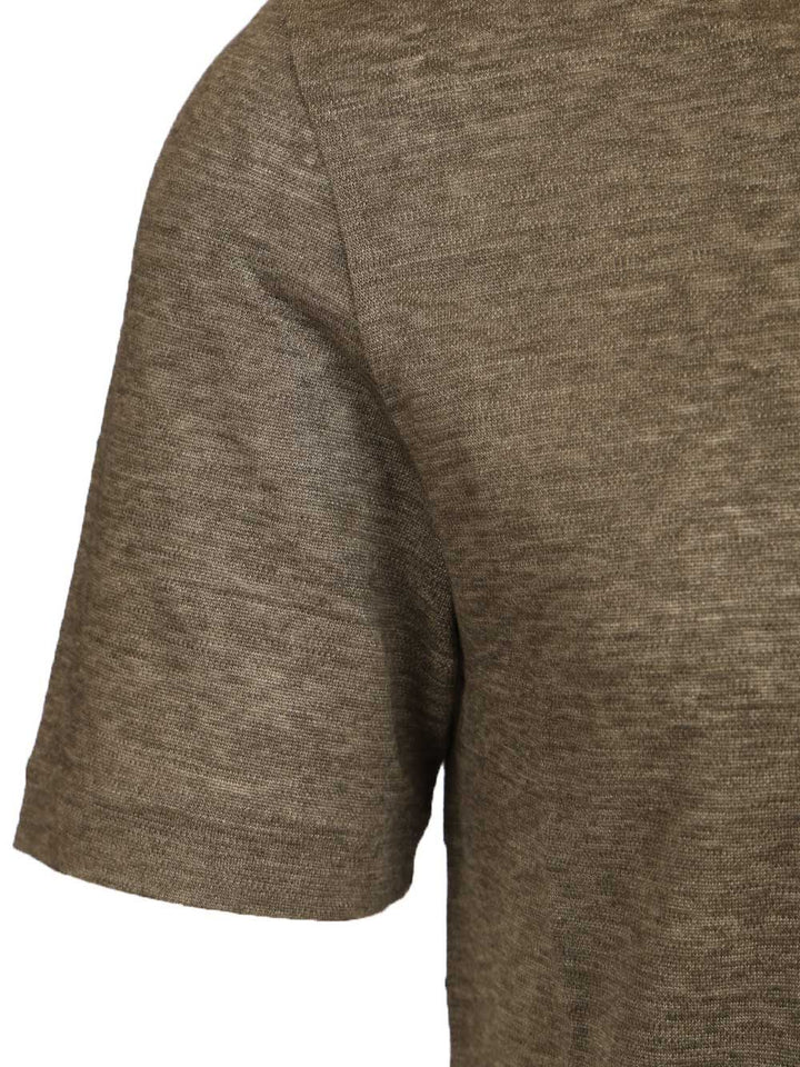 Ermenegildo Zegna Linen . T-Shirt - Verde | 7d76b51e27fc4cc75c06df2fcfe3f882063ef358