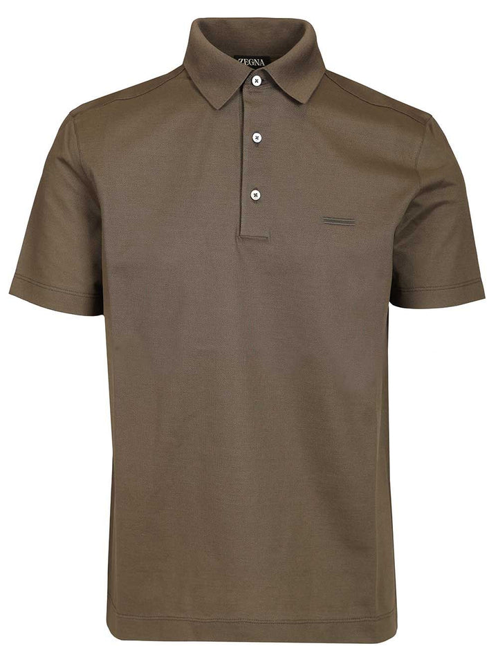 Ermenegildo Zegna Short-Sleeved Cotton Polo shirt - Marrone | 3ffa9a5bdbe9b44761fcc3e78989101fed4a4069