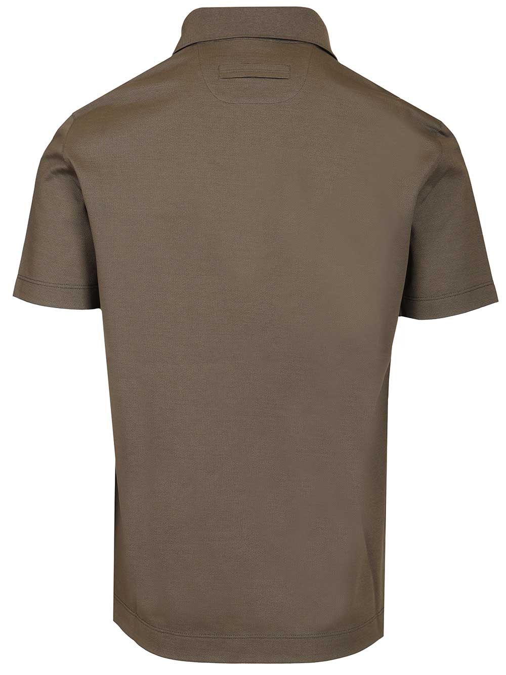 Ermenegildo Zegna Short-Sleeved Cotton Polo shirt - Marrone | aad8fbfb9fe532479770482d911a754c7192ef98