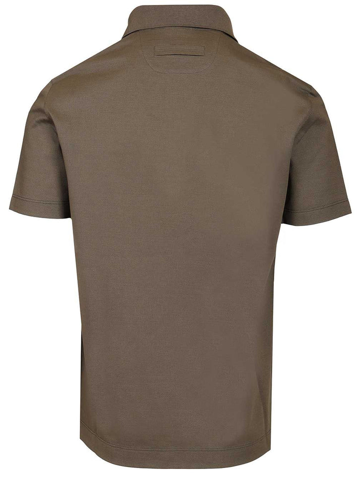 Ermenegildo Zegna Short-Sleeved Cotton Polo shirt - Marrone | aad8fbfb9fe532479770482d911a754c7192ef98